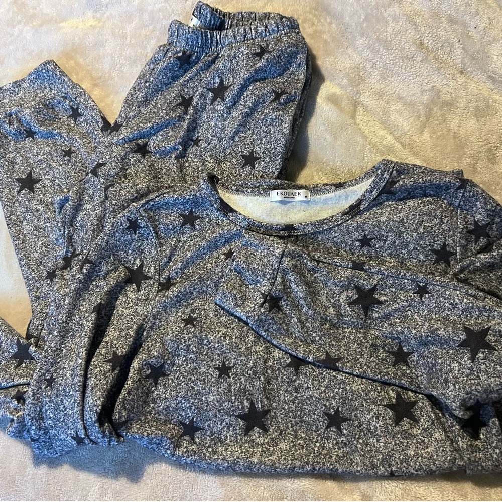 Kohl's Gray Star Print Women's Pajama Set